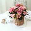 Искусственное растение с высокой имитацией, декоративное украшение, не требующее ухода, простой цветок розы, искусственное растение, букет на день рождения для офиса