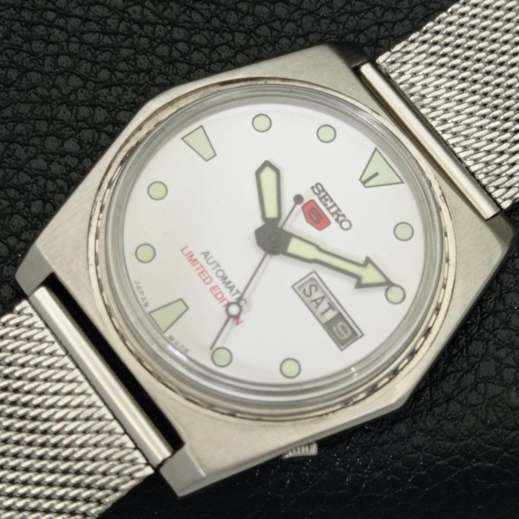 ВИНТАЖНЫЕ МУЖСКИЕ ЧАСЫ SEIKO 5 AUTOMATIC 6119B ЯПОНИЯ ЦВЕТ БЕЛОГО ЦИФЕРБЛАТА a702360-5