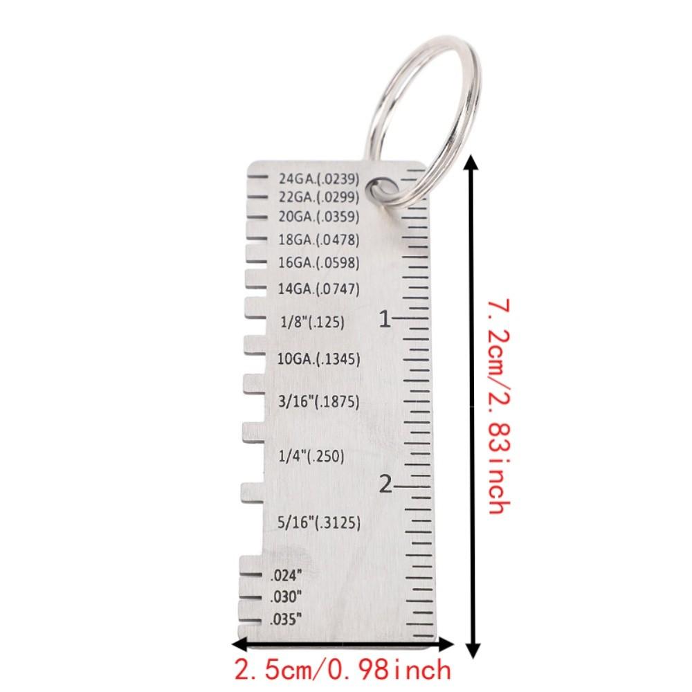 3pcs Stainless Steel Wire Welding Gauge Metal Sheet Welding Inspection Tool  For Metal Working