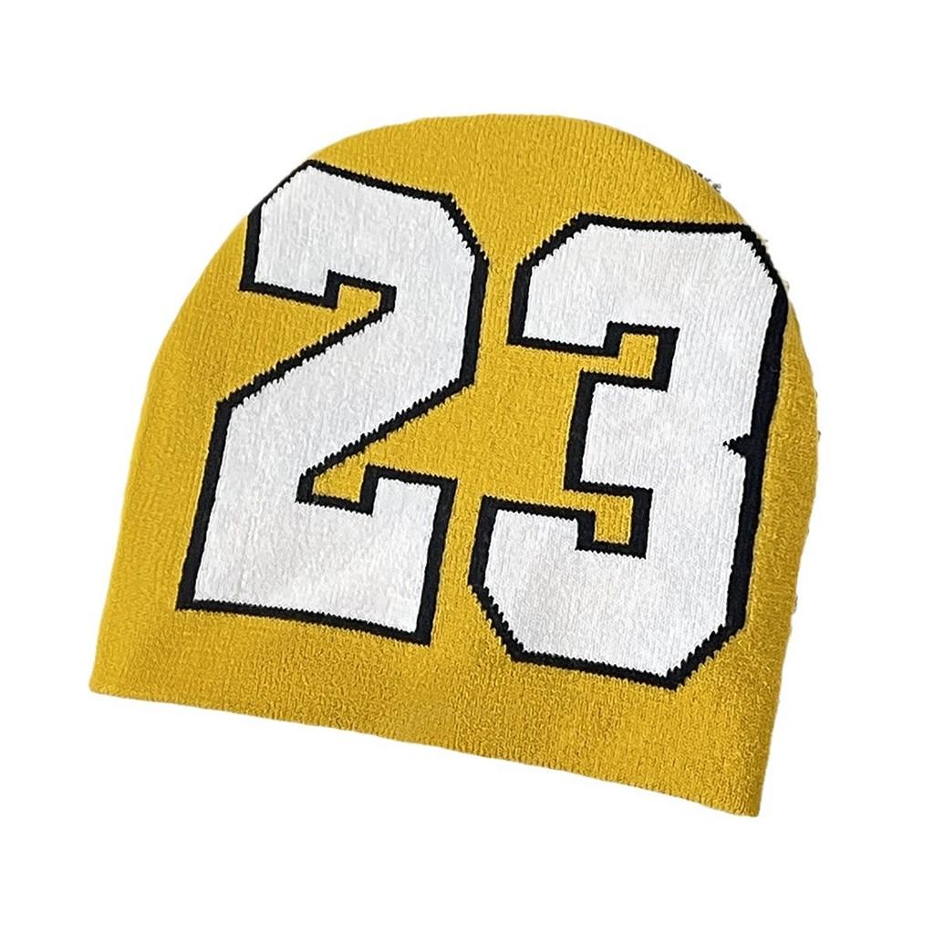 Pattern Number 23 Knitted Cap Versatile Sports Leisure Warmth Protection Hat