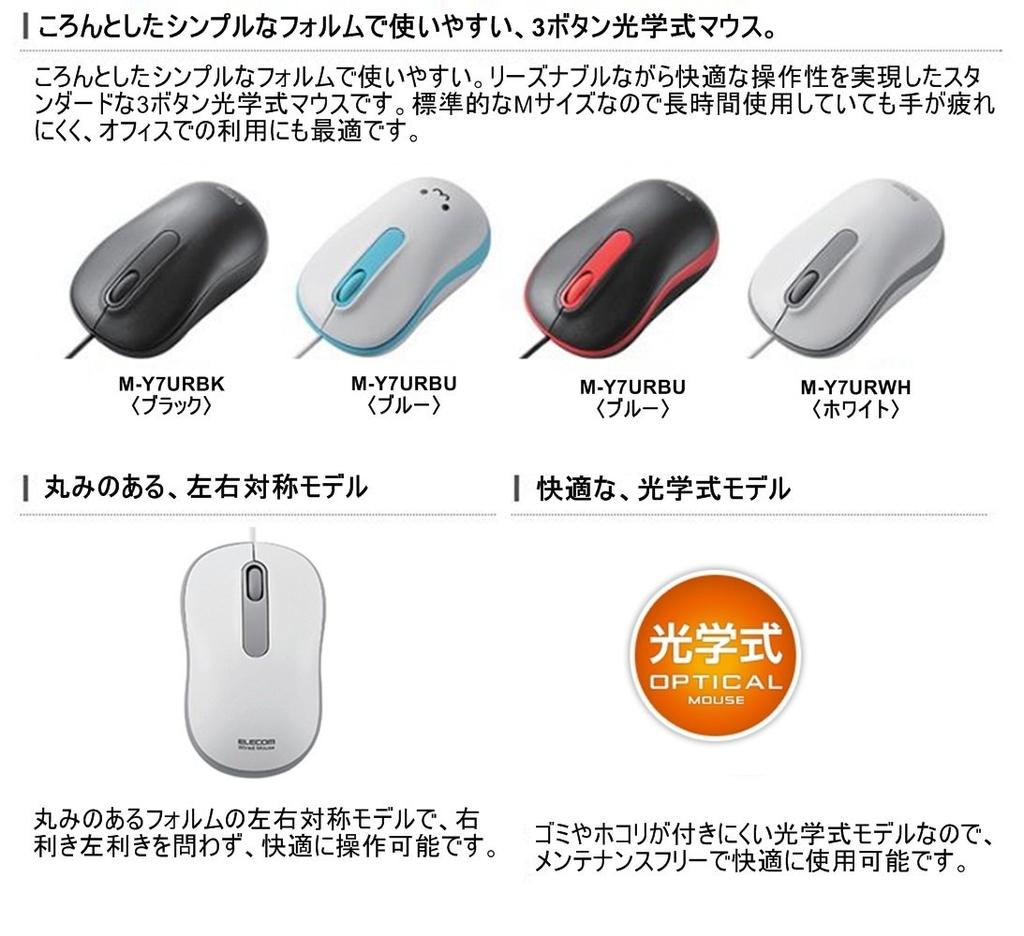 ELECOM Проводная M Мышь, Оптическая, Размер, Белая, M-Y7URWH