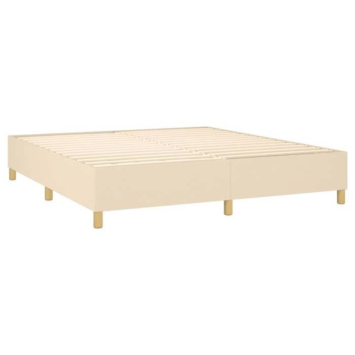 Maison Exclusive - Sommier à lattes de lit avec matelas Crème 180x200 cm Tissu