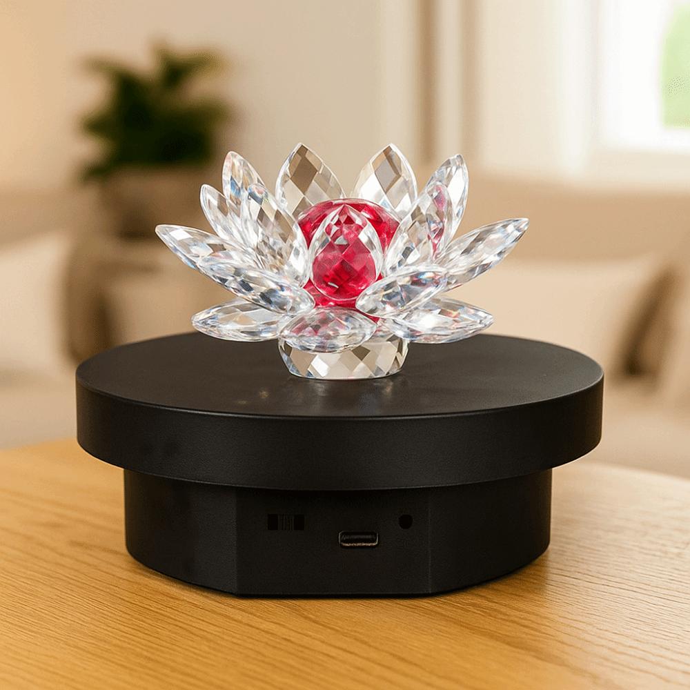 Round Shape Electric Turntable White/Black Motorized Jewelry Show Holder Photography