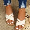 2024 Ladies Shoes Open Toe Women's Slippers Summer Beach Slippers Women Narrow Band Flat Light Outdoor Plus Size Shoes Women