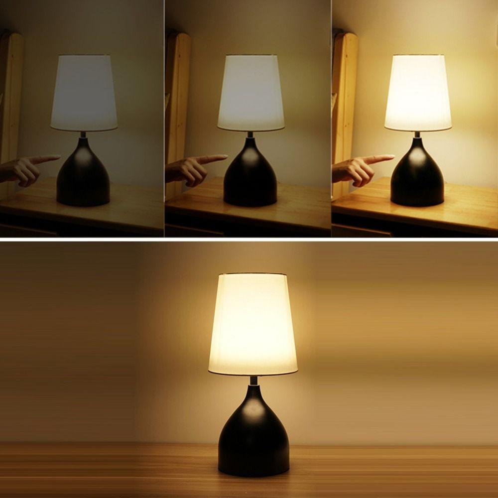 Modern USB Charging LED Table Lamp Soft 3 Level Dimmable Desk Lamp Touch Switch Bedside lamp Study Nursery