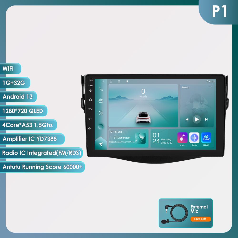 Hizpo 8 ГБ + 128 ГБ AI Voice 2 Din Android авто радио для Toyota RAV4 RAV 4 2006-2012 Carplay 4G автомобильный мультимедиа GPS 2din интеллектуальный экран авторадио
