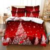 Christmas Bedding Set Polyester Duvet Cover Quilt Comforter Pillow Case 3D Red Double Full King Queen Twin Single 2/3PCS Bedroom