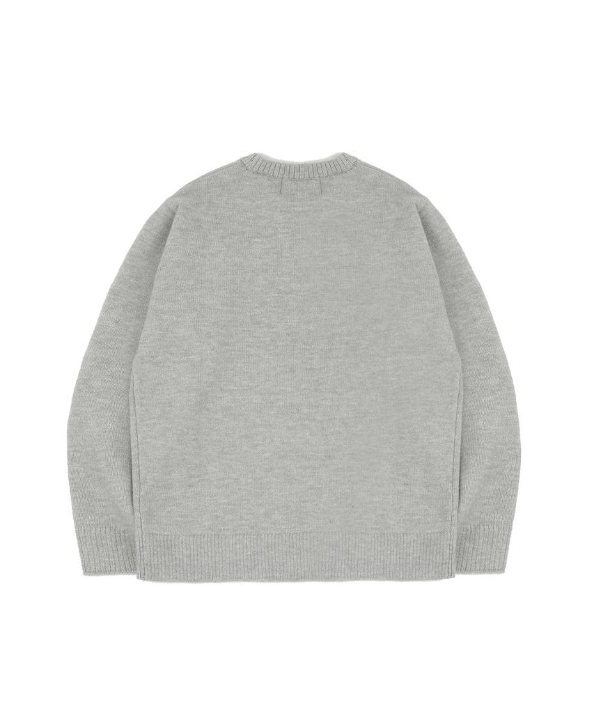 GAC Round Wool Knit Grey
