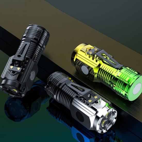 Светодиодный фонарик для кемпинга на открытом воздухе, высокие люмены, ультра-яркий, несколько режимов освещения, мини-размер, перезаряжаемый светодиодный фонарик для экстренного использования