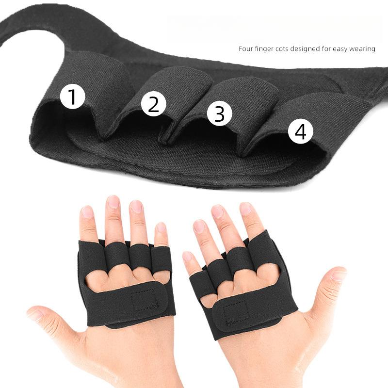 Набор на четыре пальца, Защита ладони, Фитнес со штангой, Тренировка становой тяги, Помощь, Перчатки с полупальцами, Спорт из искусственной коровьей кожи, Защита ладони