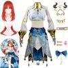 Nilou Sumeru Hydro Cosplay Costume Full Set Headwear Tattoo Dress Outfits for Comic Anime Halloween Clothes