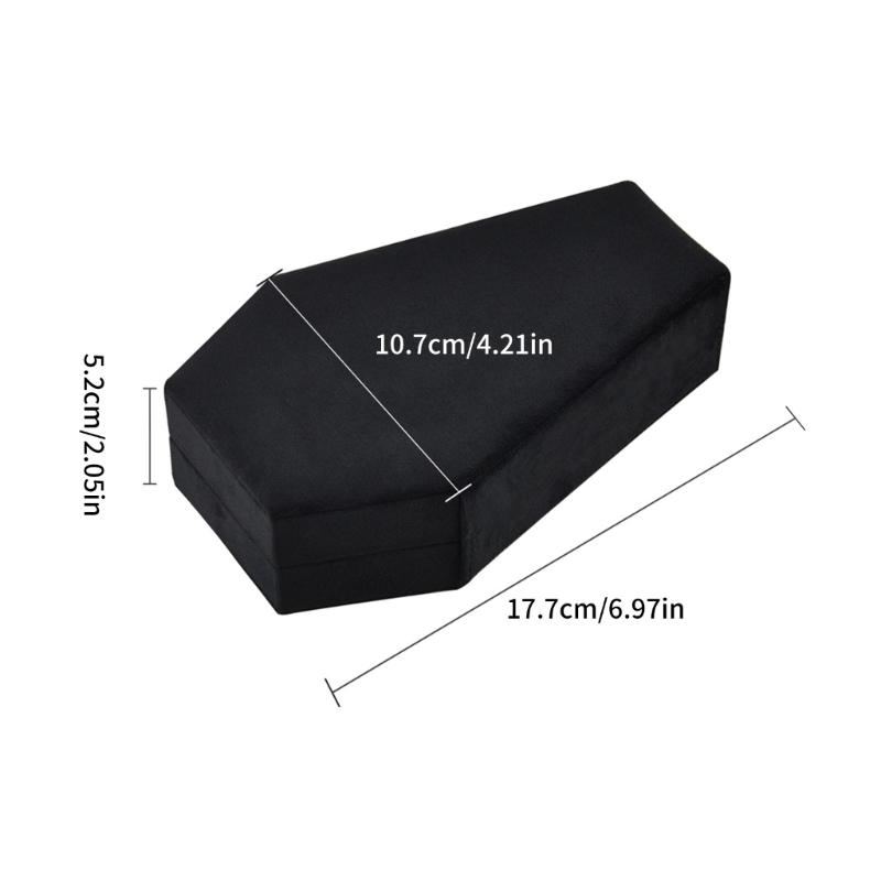 Coffin Shape Jewelry Display Box Portable Jewelry Organizer Box Necklace Earring Display Case Rings Holder Trinket Box
