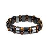 Unisex Weight Loss Octagon Geometry Black Stone Magnetic Therapy Bracelet Health Care Magnetic Hematite Stretch Bracelets