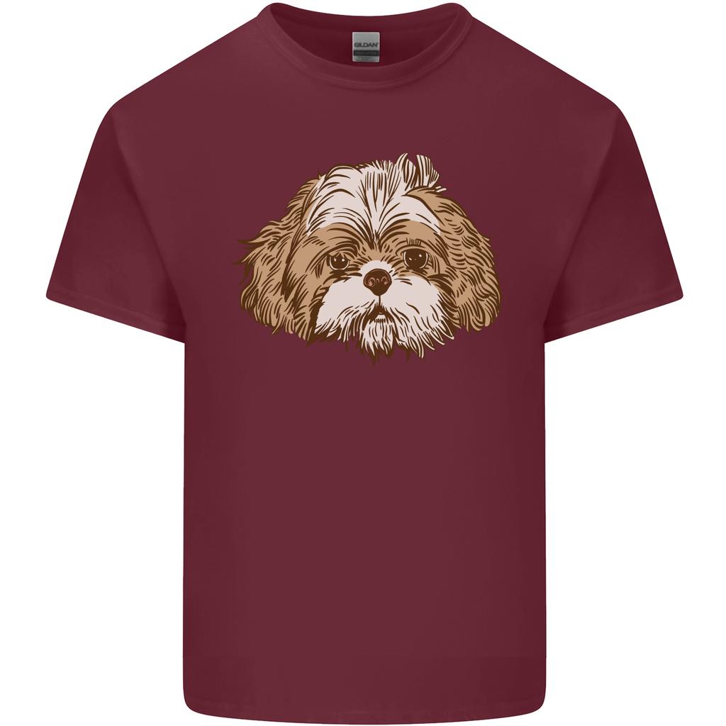 Shih Tzu Dog Head Unisexs Light Cotton TShirt