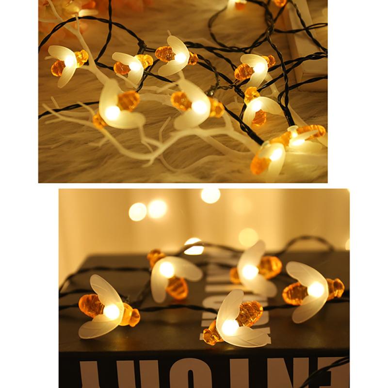 Форма пчелы привела солнечные света строки энергосберегающие на открытом воздухе света для сада патио лужайки загородки