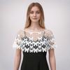 Модная вязаная ажурная шаль с цветочным узором, однотонная, женский летний шарф для защиты от солнца, элегантное женское пончо для украшения