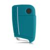 kwmobile Чехол для ключа совместим с: Чехол для автомобильного ключа VW Golf 7 MK7 с 3 кнопками - защитный чехол для автомобильного ключа, силиконовый чехол для автомобильного ключа цвета нефрита/белого цвета