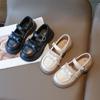 Туфли для девочек 2024 весна новые маленькая принцесса бант цветы корейская принцесса мягкие мокасины элегантная детская повседневная обувь