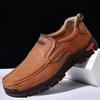 Men's Size 48 Winter Casual Shoes - Soft Sole, Breathable Leather Dad Sneakers