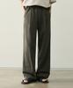 ROTEMBER Linen One-Pleat Wide Elastic Waist Pants [ 4 Colors ]