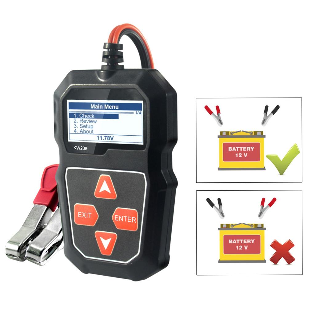 KONNWEI KW208 12V Тестер нагрузки автомобильного аккумулятора Профессиональный анализатор автомобильного генератора переменного тока - форма сигнала