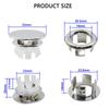 Bathroom Kit Sink Spare Parts Silver ABS Plastic Basin Chrom Cover Hole Overflow Ring Round Household Products