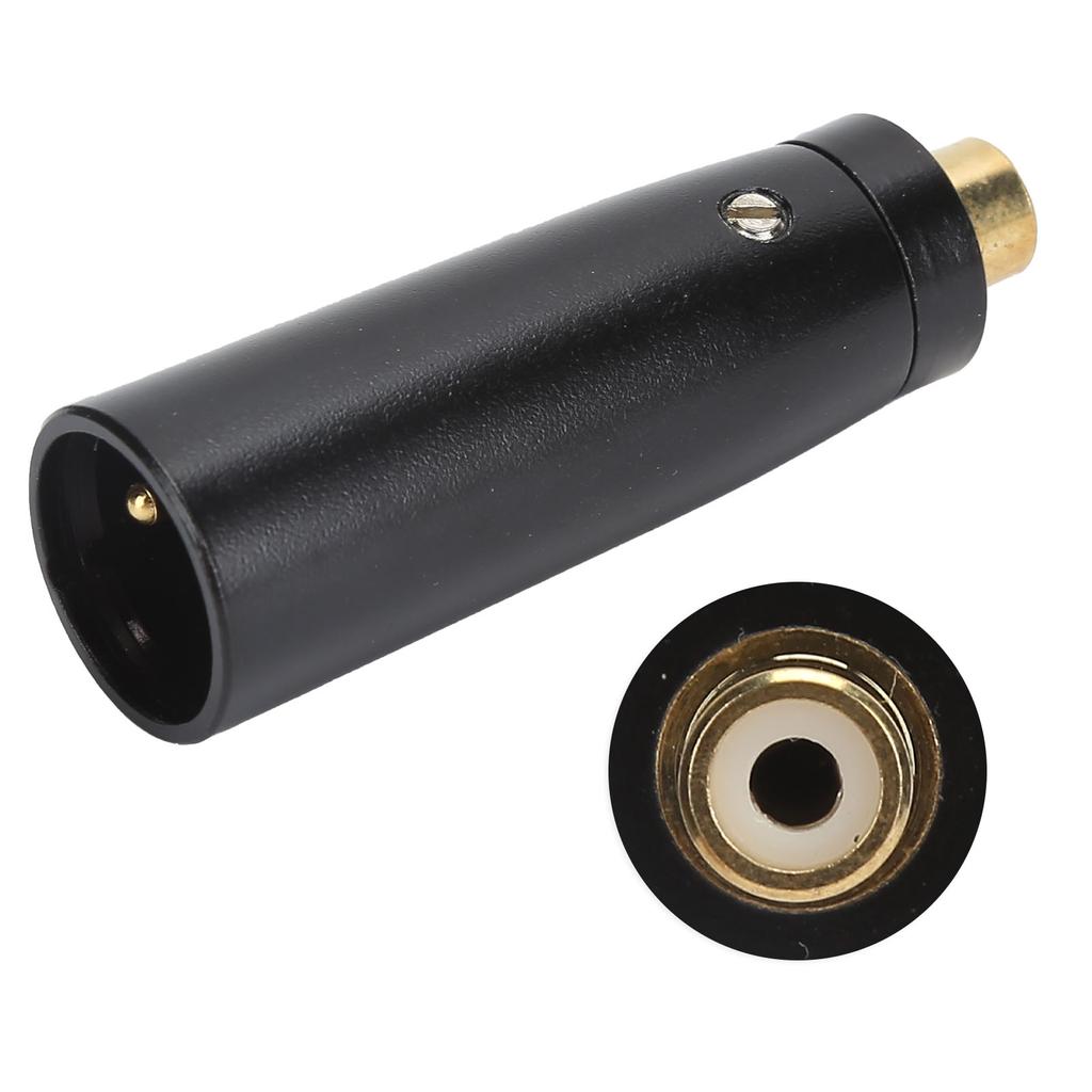 Адаптер RCA Female to XLR Male, позолоченный, для микрофона микшера, черный