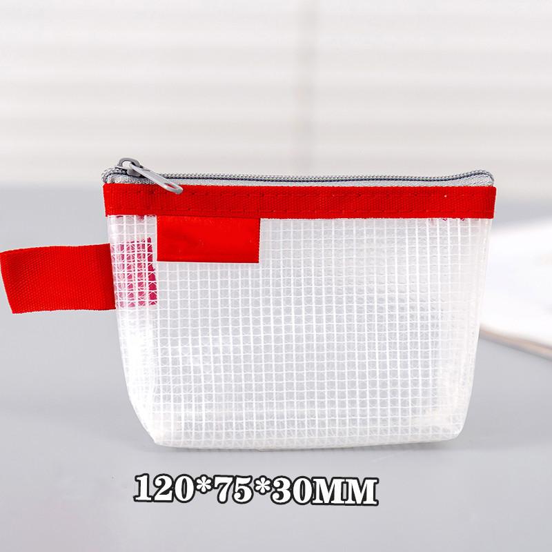 Waterproof Triangle Mesh Zipper Bag Small Object Storage Bag Card Bag Bank Card Storage Bag