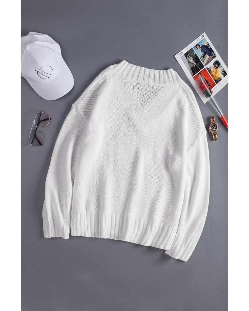 Azura Exchange Drop Shoulder Knitted Sweater