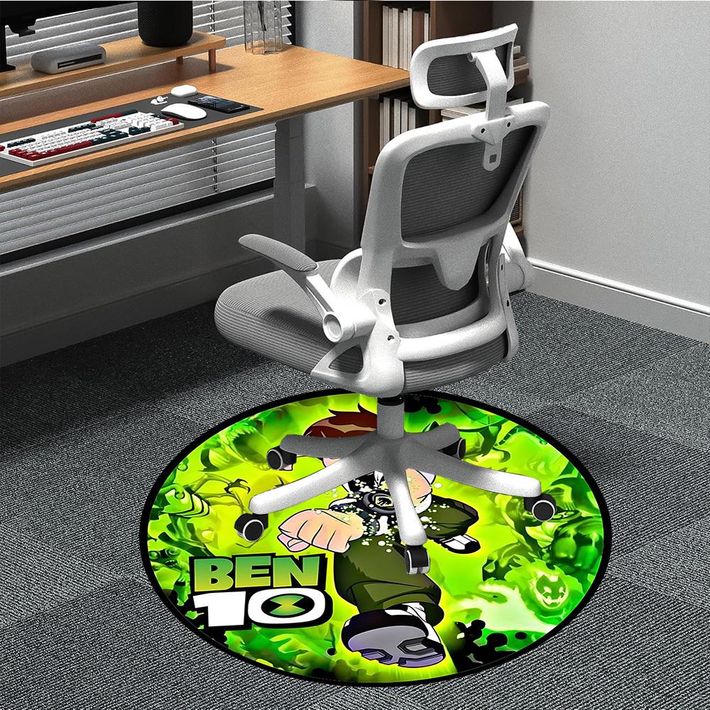 1PC Ben 10 Office Round Rug - Perfect for Office or Study Decor, Non-Slip Backing, Decorative Floor Mat yy250916029