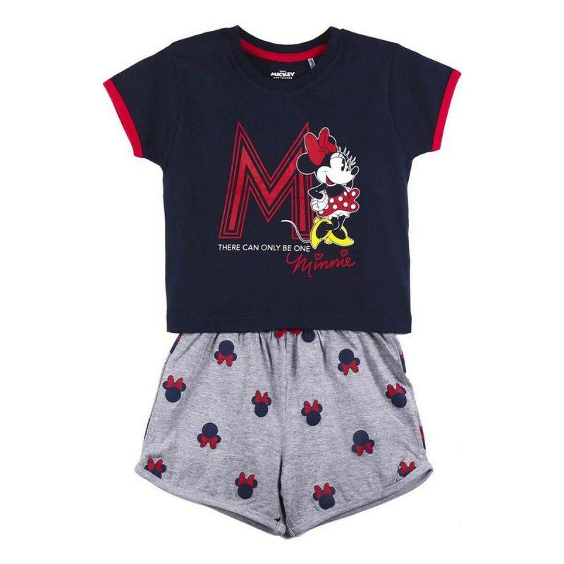 Minnie Mouse-Pijama de Verano Minnie Mouse Azul oscuro Gris 14 Años
