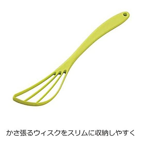 Suncraft Whisk Mixer Pancakes Tempura Okonomiyaki Other Powdered Ingredients Lime Green Made Japan Kitchen Goods Working Women WW-207 Size