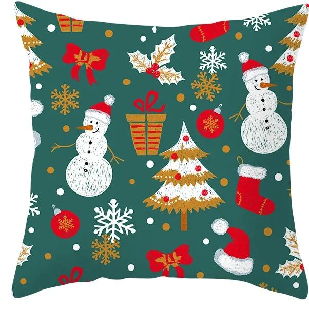 Рождественское украшение Наволочка для дивана Гостиной Наволочка для подушки % Полиэстер Многоразовая Наволочка Прямая доставка