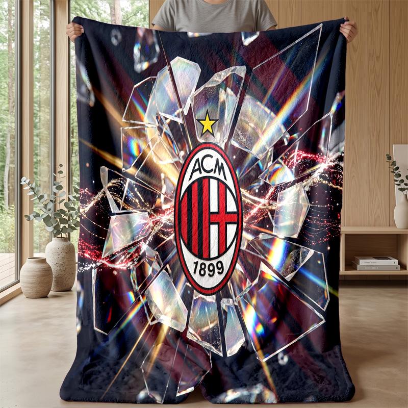 AC Milan Theme blanket Soft Flannel Blanket Plush Throw Blanket Cozy Sofa Bed Blanket for Home Decor
