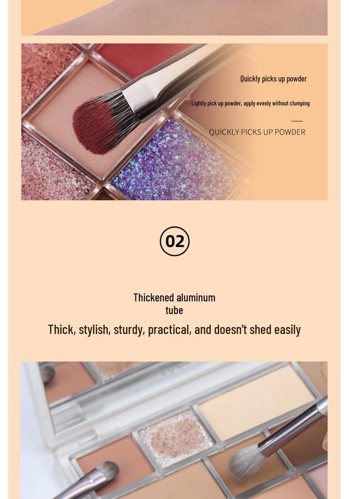 Cangzhou 5-Piece Eyeshadow Brush Set with Storage Bucket – Strong Grip, Minimal Powder Absorption & No Flyaway Powder
