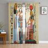 Woman Mural Window Curtains for Living Room Kitchen Door Curtain Sheer Curtains for Bedroom