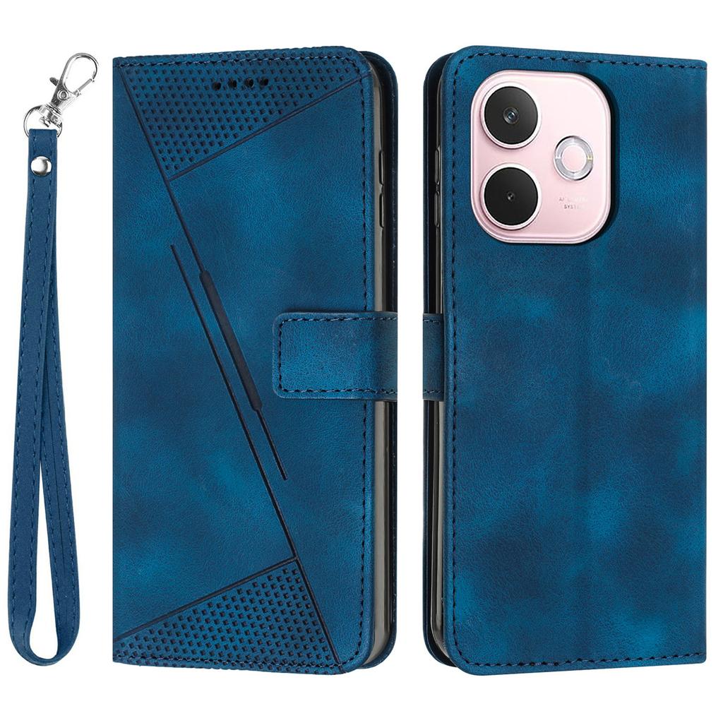 Для Oppo A5 Pro 4G (Глобальный)/5G (Глобальный)/A5 Energy 5G (Китай) Чехол-сумочка с принтом в виде треугольника из кожи для телефона