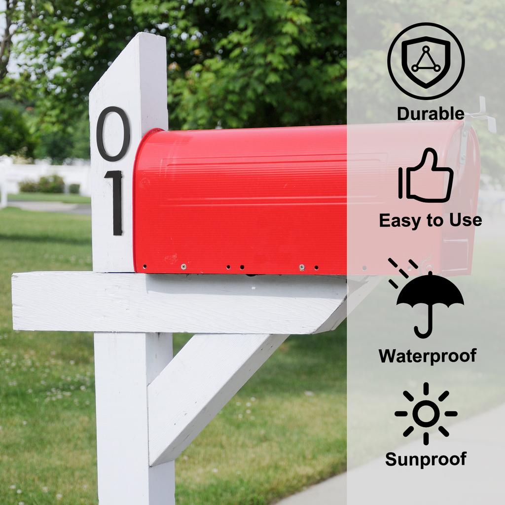 0-9 Floating House Numbers Solid Aluminum Modern Address Number for Outside with Nails Kit for Home Street Office Sign Black 5"