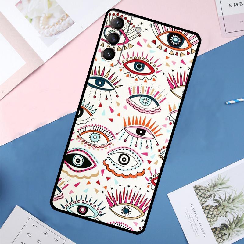 Чехол со принтом Синий Глаз Удачи и Сглаза для Samsung Galaxy S25 Ultra S24 S23 S22 S21 Ultra S9 S10 Plus S23 FE S25 FE Задняя крышка