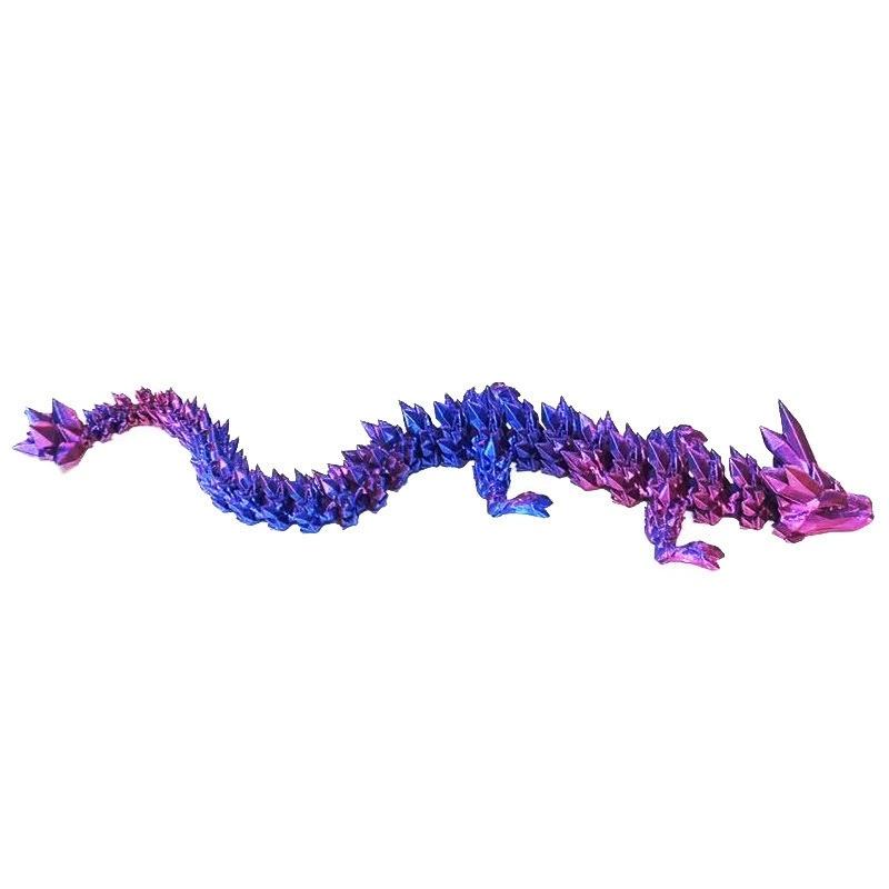 Светящаяся 3D-печатная статуэтка ночника дракона для аквариума и украшения рабочего стола - 22 см