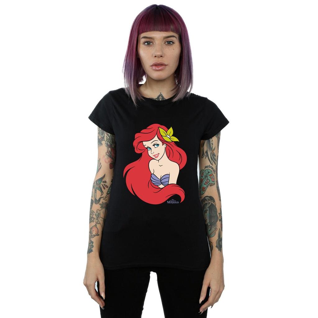 Disney Womens/Ladies The Little Mermaid Close Up Cotton T-Shirt