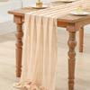 Set of 5 Chiffon Table Runner Wedding Arch Gauze Vintage Romantic Wedding Chair Sashes Birthday Party Baby Shower Ceremony Decor