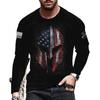 Men New Spring Autumn Long Sleeve 3D Digital Print Sport T Shirt Men Pullover Tops