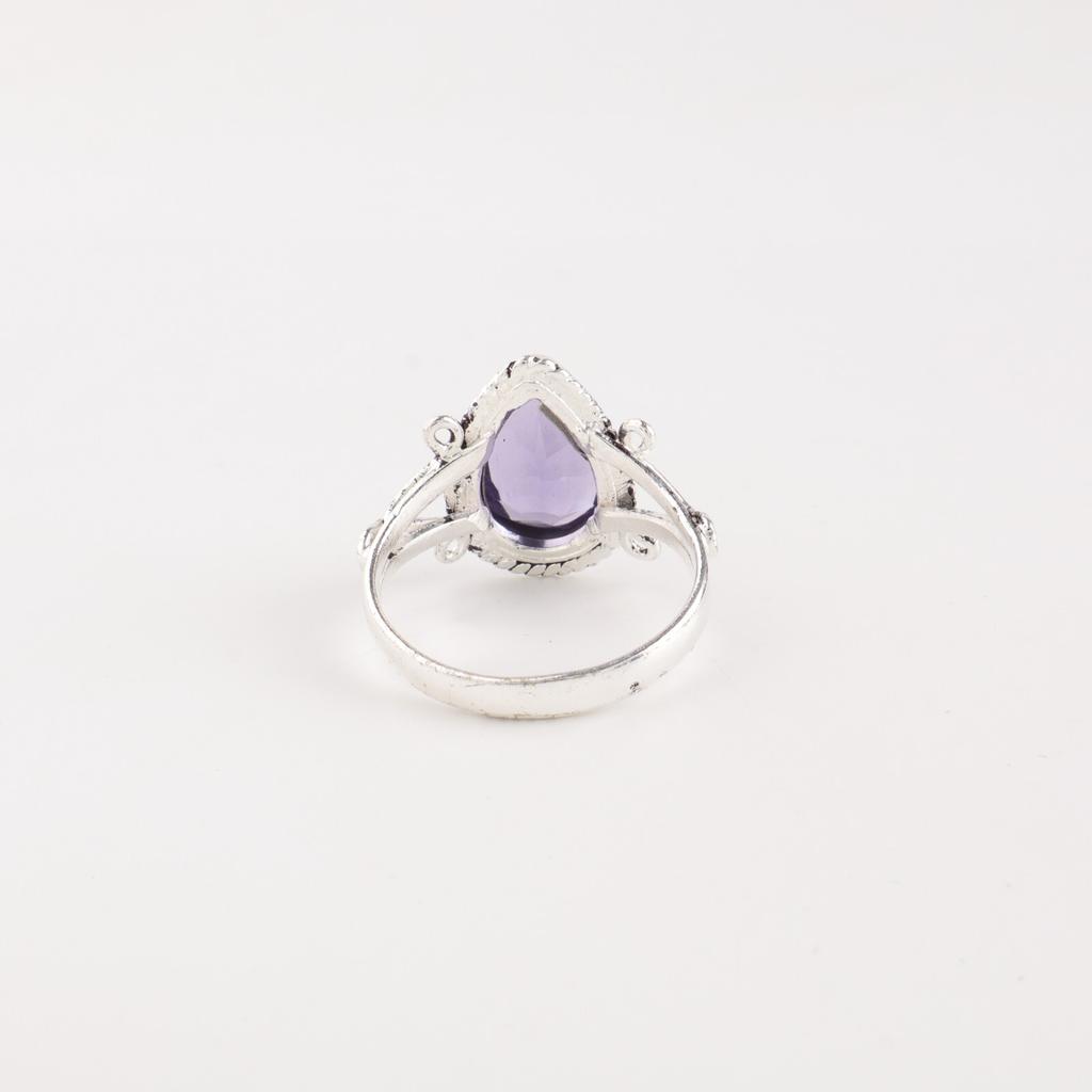 Natural Iolite Gemstone 925 Sterling Silver Jewelry Handmade Ring Gift For Her RR-57-10