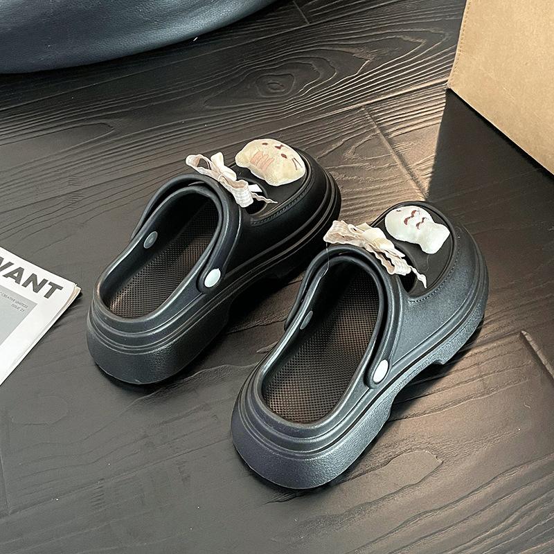 Fan Jieya Cartoon Bag Head Cool Slippers Women's Wear 2025 Summer Cheese Crackers Mary Jane Hole Catfish Shoes