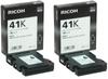 Ricoh Оригинальный чернильный картридж GX GC41K, черный, набор из 2 шт. 515807 Совместим с IPSiO SG 2010L SG 2100 SG 3100 SG 3100SF SG 7100 SG 3100KE SG 3120SF SG