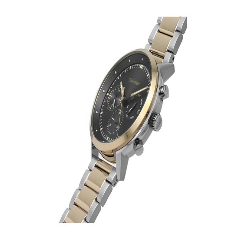 CALVIN KLEIN style series watch quartz movement steel strap 44mm dial men's watch multi-function chronograph three-eye watch silver watch 25200064