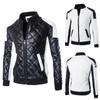 Мужская куртка Slim Fit Мотоциклетная искусственная кожа Зимнее теплое пальто-бомбер Пальто