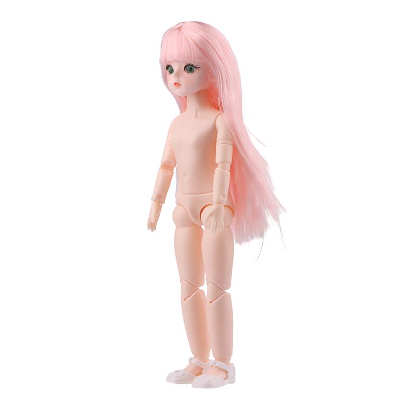Bjd Кукла Голая Гаплоидная Множественные Съемные Суставы 30 См 1/6 3D Серая Зеленая Фиолетовая Синяя Привлекательные Глаза Кукла Подарок на День Рождения для Девочек Игрушка