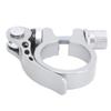 Seatpost Clamp Aluminum Alloy Quick Release Saddle Tube Clip for Mountain Bikes 3cmSilver